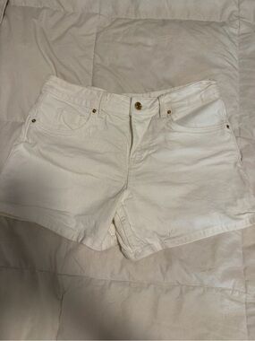 ZARA White Women's Denim Shorts